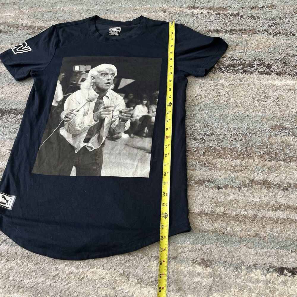 Puma WWE Nature Boy Ric Flair Photo Tee Black T-Shirt Men's WCW Size Small - Picture 6 of 7